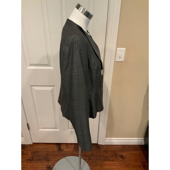 Armani Collezioni Black Microdot Jacket Blazer, Size  12 - Picture 3 of 6